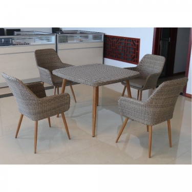 Комплект плетеной мебели Афина-мебель T368/Y360B-W65 4PCS Light Brown