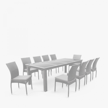 Комплект плетеной мебели Афина-мебель T438/Y380C-W85 Latte 10PCS + подушки