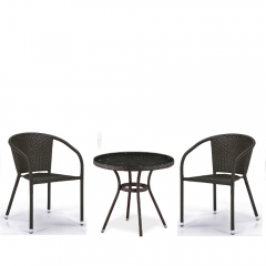 Комплект плетеной мебели Афина-мебель T282ANT/Y137C-W53 Brown 2Pcs