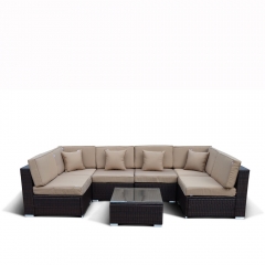 Плетеный модульный комплект Афина-мебель YR822D Brown/Beige