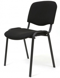 Стул для посетителей Chairman ИЗО черн/тк.черная B-14