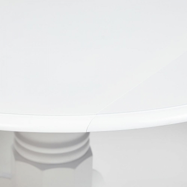 Cтол обеденный Tetchair CLIFF mod. 4242PE-30 WH-T/B дерево гевея, МДФ, D 107 х 76 см, белый
