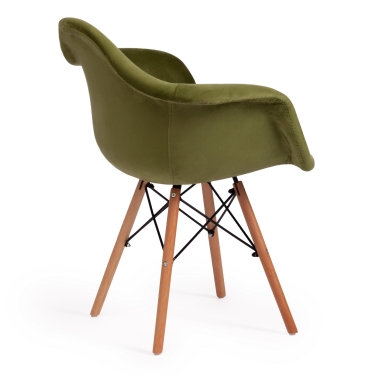 Кресло Tetchair WIND mod. 717 ткань/металл, 55х55х80 см, высота до сиденья 48 см, коралловый barkhat 15 /черный