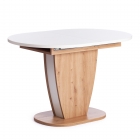 Стол обеденный Tetchair SATURN ЛДСП, 120-160x80x75,5 см, Дуб Артисан/Белый