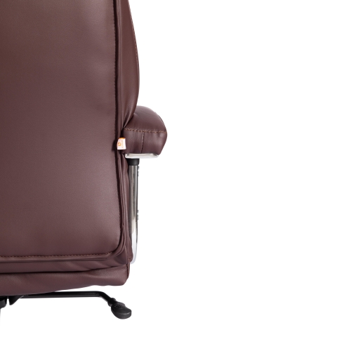 Кресло офисное Tetchair Trust max кож/зам, коричневый/коричневый стеганный/коричневый, 36-36/36-36/6/36-36/06