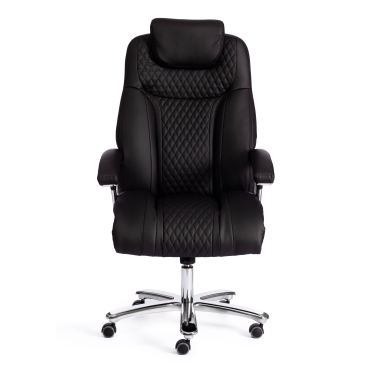 Кресло офисное Tetchair Trust max кож/зам, черный/черный стеганный/черный, 36-6/36-6/36-6/06