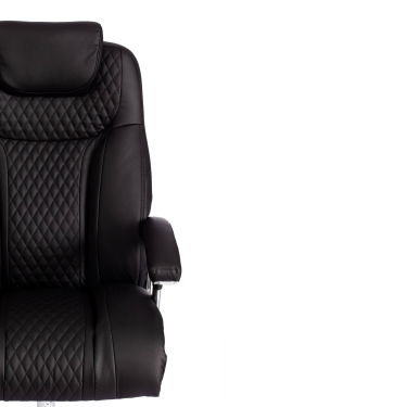 Кресло офисное Tetchair Trust max кож/зам, черный/черный стеганный/черный, 36-6/36-6/36-6/06