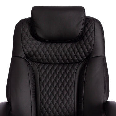 Кресло офисное Tetchair Trust max кож/зам, черный/черный стеганный/черный, 36-6/36-6/36-6/06