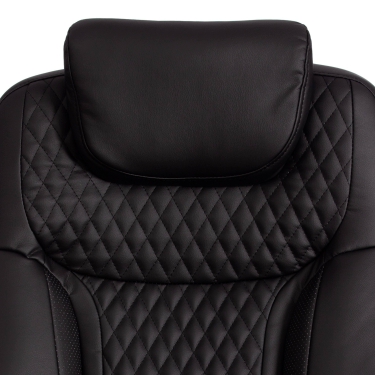 Кресло офисное Tetchair Trust max кож/зам, черный/черный стеганный/черный, 36-6/36-6/36-6/06