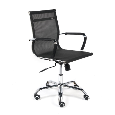 Кресло офисное Tetchair URBAN-LOW M ткань/сетка, черный