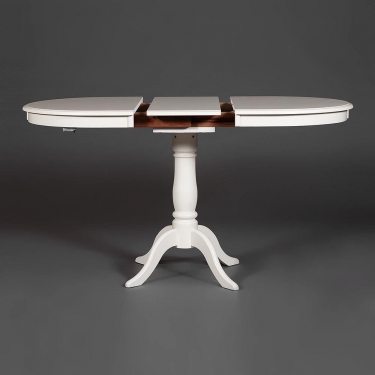 Стол раскладной Tetchair Solerno ME-T4EX дерево гевея/мдф, 70х100+29х75см, ivory white слоновая кость 2-5