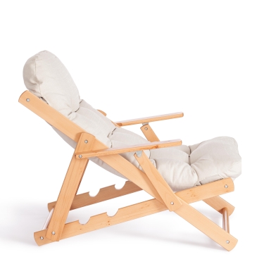 Кресло Tetchair SHNAUFF mod. 09 дерево, натуральный хлопок , 72.5 х 82-90 х 84-103 см, natural натуральный A 1/натуральный