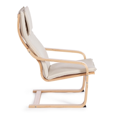 Кресло Tetchair SHNAUFF mod. 09 дерево, натуральный хлопок , 72.5 х 82-90 х 84-103 см, natural натуральный A 1/натуральный