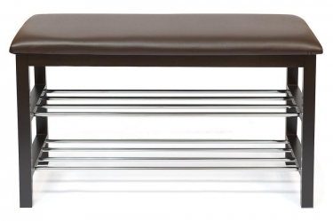 Обувница Tetchair SR-0628 дерево/металл/экокожа, 81х31х49см, коричневый