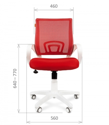 Кресло оператора Chairman Chairman 696 white TW-19 Красный