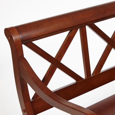 Скамейка Tetchair ALBIZZI Альбицци дерево гевея/мдф, 108х57х89 см, dark walnut