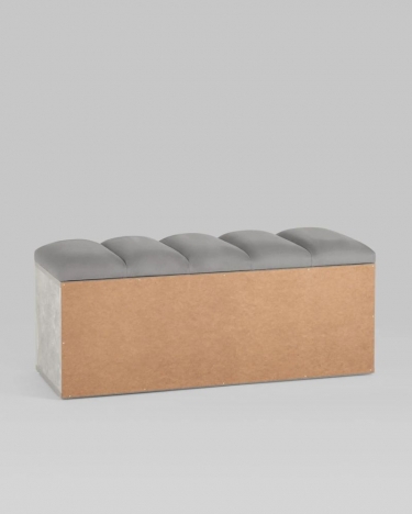 Обувница Stool Group Хольст 2 серая велюр Серый