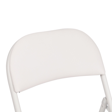 Стул складной Tetchair FOLDER mod. 3022G каркас металл, сиденье/спинка экокожа, 46.5 х 47.5 х 79 см, white белый / white белый