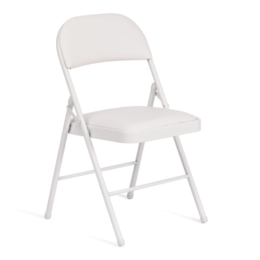 Стул складной Tetchair FOLDER mod. 3022G каркас металл, сиденье/спинка экокожа, 46.5 х 47.5 х 79 см, white белый / white белый