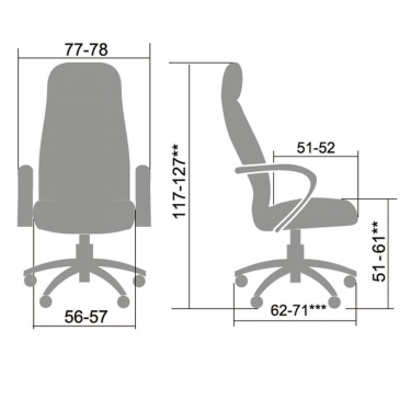 Кресло руководителя Метта Metta LK-3 Pl 721 Черное