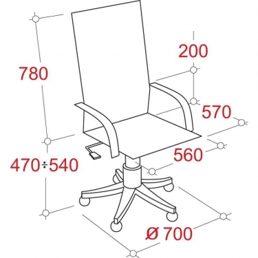 Кресло руководителя EasyChair Echair-545 ML 425119 Коричневое
