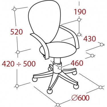 Кресло EasyChair EChair-304 TC Net 498865 Черное