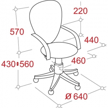 Кресло офисное EasyChair EChair-201 PJP 568340 Черное