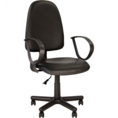 Кресло офисное EasyChair UA_JUPITER 508874 Черный Кожзам