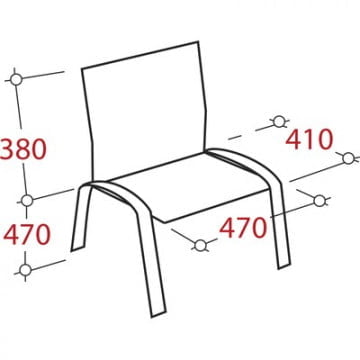 Стул EasyChair ZP_UP_EChair Rio ИЗО хром ткань красная 550729