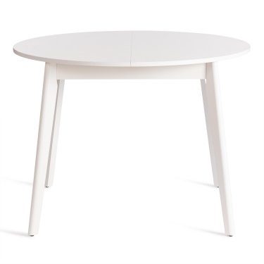 Стол обеденный Tetchair SVELTO ЛДСП, опора-массив березы, 105 х 105 140 х 74.5 см, Белый /белый