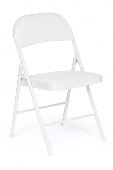 Стул складной Tetchair FOLDER mod. 032 / 1 шт. в упаковке каркас металл, сиденье/спинка экокожа, 415176см, белый