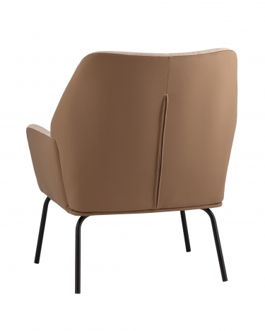 Кресло Stool Group Харви Светло-коричневый с коричневой экокожей
