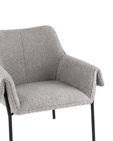 Кресло лаунж Stool Group Бесс альпака Серый
