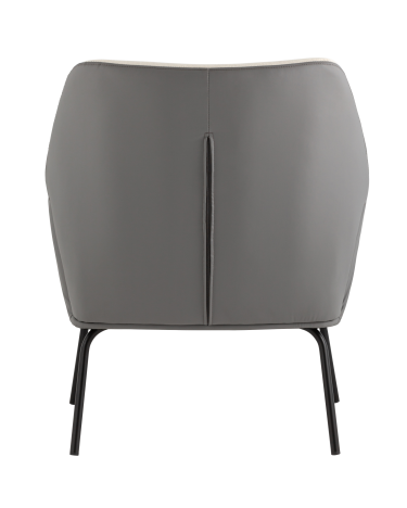 Кресло Stool Group Харви Бежевый с серой экокожей