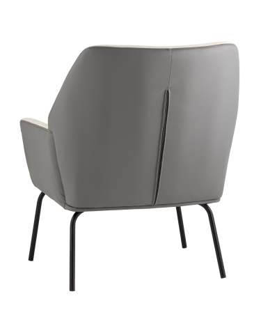 Кресло Stool Group Харви Бежевый с серой экокожей