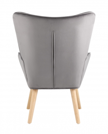 Кресло Stool Group Хью велюр Серый
