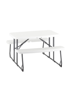 Комплект стола и двух скамеек Stool Group Кейт раскладной Белый
