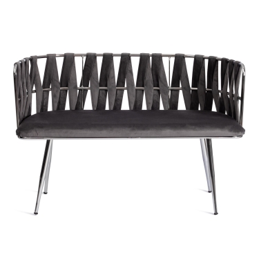 Комплект софа + 2 кресла Tetchair CEZAR mod. 2212 металл/вельвет, 116 x 56.5 x 77 см, grey серый BF-14/хром
