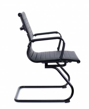 Кресло для персонала Everprof Everprof Leo Black CF Экокожа Черный