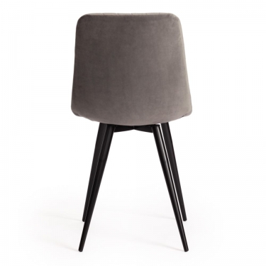 Стул Tetchair CHILLY X mod. 7096-1 / 1 шт. в упаковке ткань/металл, 45x53х88 см, высота до сиденья 50 см, серый barkhat 26/черный