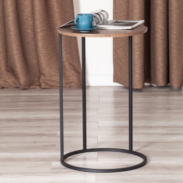 Журнальный стол Tetchair Mone МДФ/металл, 45х45х70,5 см, акация/черный