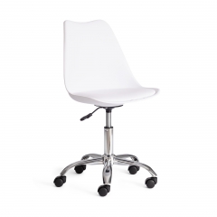 Офисное кресло Tetchair TULIP mod.106-1 металл/пластик/PU, 58 x 47 x 97см, White белый / Chrome хром