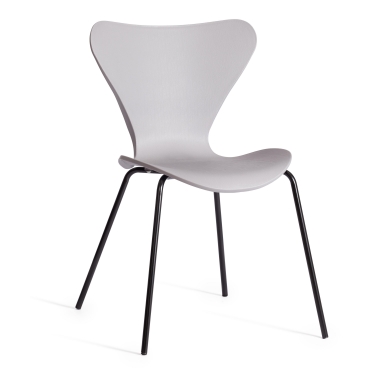 Стул Tetchair Jacobsen mod DC 102-1 пластик/металл, 45 х 54.5 х 80 см, Grey Cерый /Black Черный
