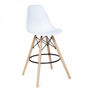 Стул барный Tetchair Cindy Bar Chair mod. 80 / 1 шт. в упаковке дерево бук/металл/пластик, 46х55х106 см, белый