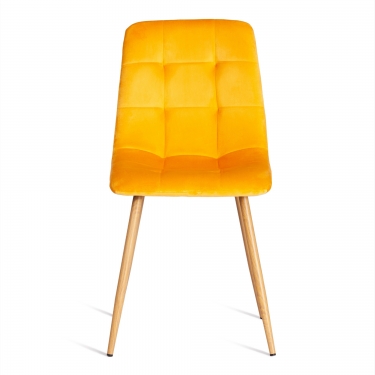 Стул Tetchair CHILLY mod. 7094-1 вельвет/металл, 44,5х52,5х86 см, yellow желтый HLR41 / натуральный