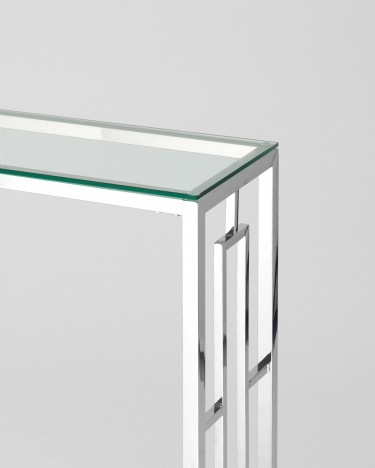 Консоль Stool Group БРУКЛИН 115x30 Серебро