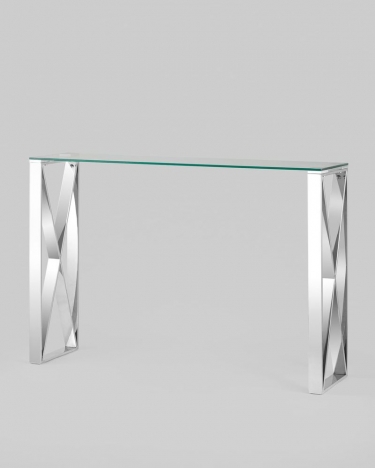 Консоль Stool Group КРОСС 115x30 Серебро