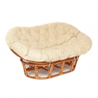 Кресло Tetchair MAMASAN/МАМАСАН 23/02 W /с подушкой/ подушка 182х119 см, 169х102х80 см, Cognac коньяк, ткань, Старт