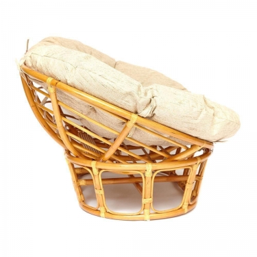 Кресло Tetchair MAMASAN/МАМАСАН 23/02 W /с подушкой/ подушка 182х119 см, 169х102х80 см, Honey мед, ткань, Старт