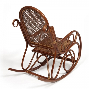 Кресло-качалка Tetchair MILANO разборная / без подушки / ротанг top quality, 58x136x103 см, Pecan орех
